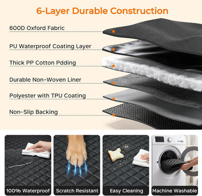 Dog Car Seat Cover for Back Seat, Waterproof Car Seat Protector for Child Carseat & Pets, Nonslip Car Seat Covers for Full Size Suvs & Trucks